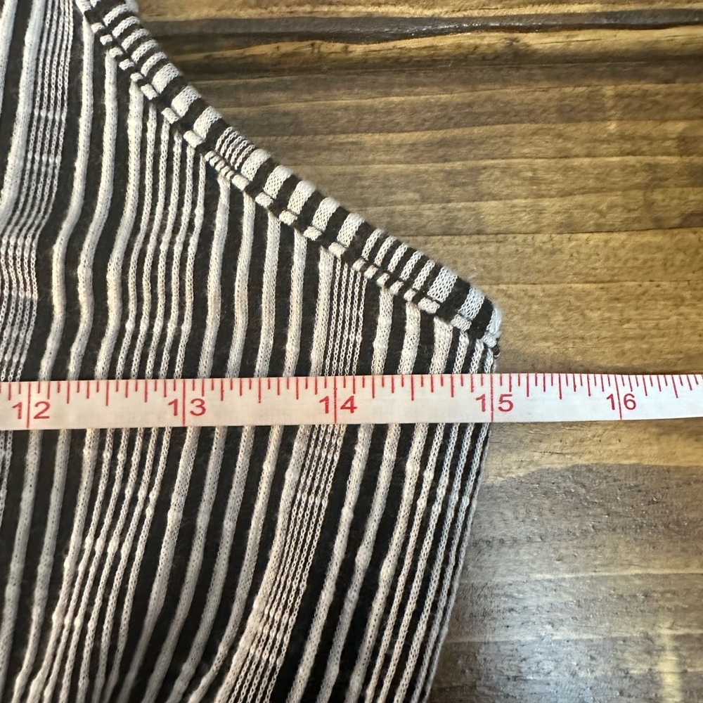 Caution to the Wind Striped Swing Dress With Button Detail and Stretch (M) - Picture 5 of 8